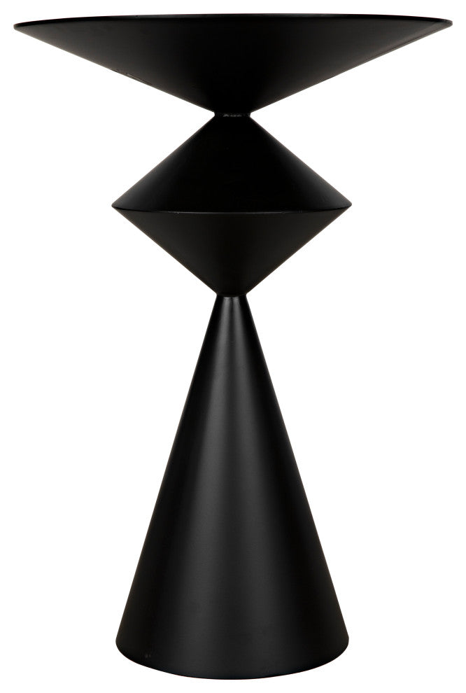 Zasa Side Table, Black Steel