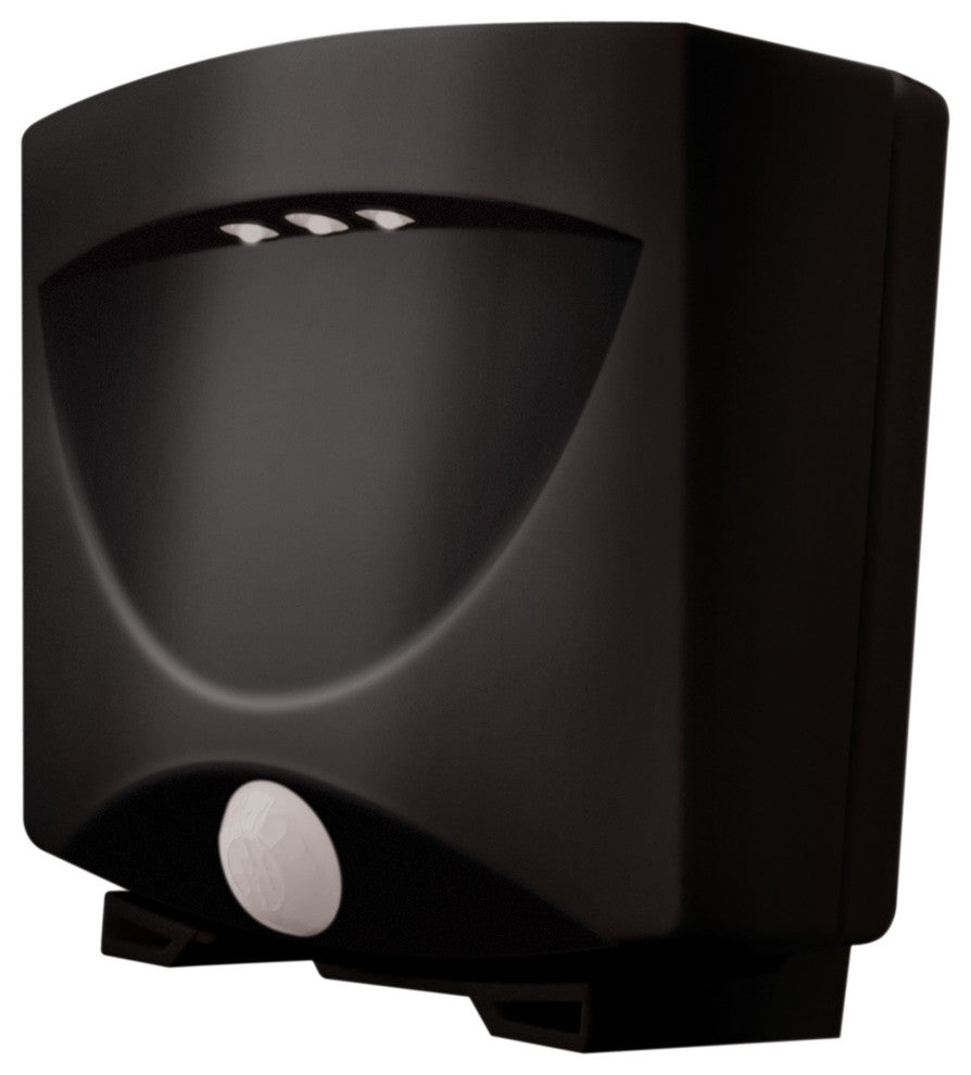 3-pack: Battery-Powered Motion-Activated Outdoor Night-Light, White, Bronze