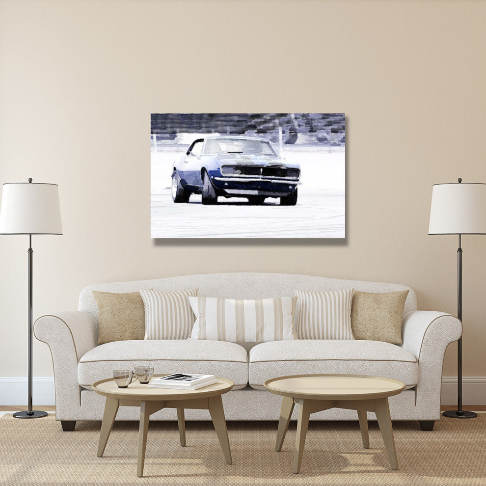 "1968 Chevy Camaro Watercolor" Fine Art Print