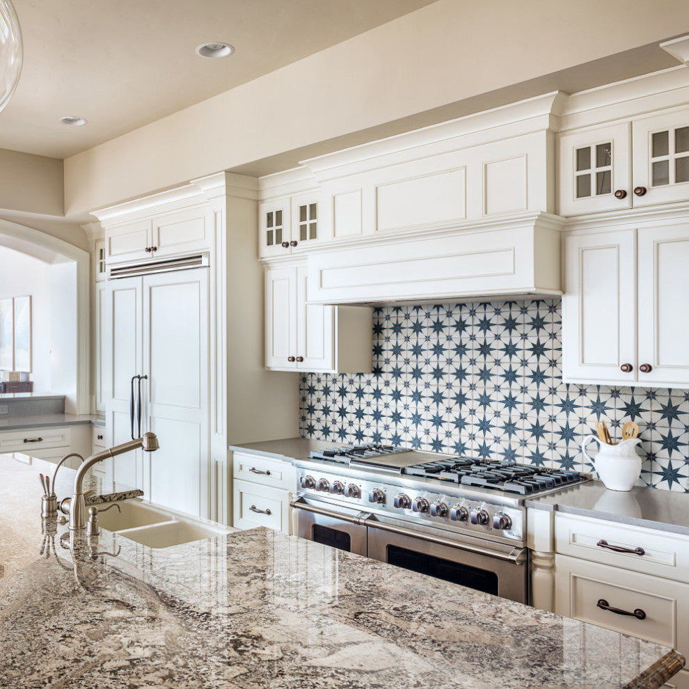 Harmonia Kings Star Blue Ceramic Floor and Wall Tile