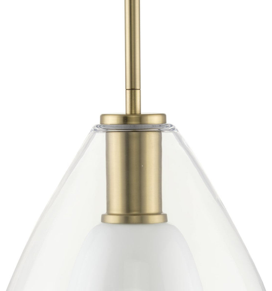 Carillon Collection One-Light Contemporary Pendant, Brushed Gold