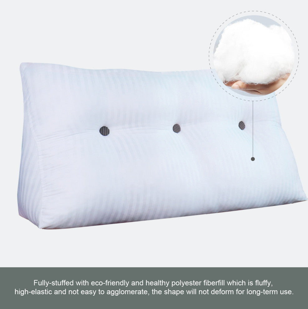 WOWMAX Bed Rest Wedge Pillow Daybed Side Pillow Headboard Back Support Cushion, 54x20x8