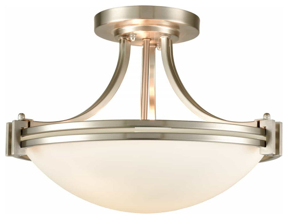 Brushed Nickel Ceiling Light Glass Ceiling Lighting Fixture