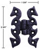2 Pcs Black Butterfly Flush Cabinet Door Hinges Wrought Iron Hinges For Doors