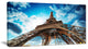 "Beautiful Paris Eiffel Tower Under Blue Sky" Cityscape Art, 60"x28", 1 Panel