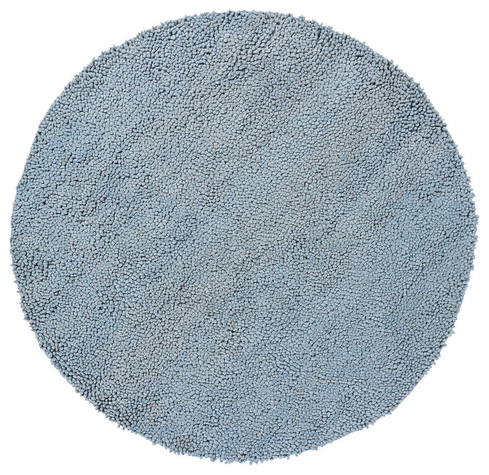 Strata Contemporary Area Rug, Blue, 7'9" Round
