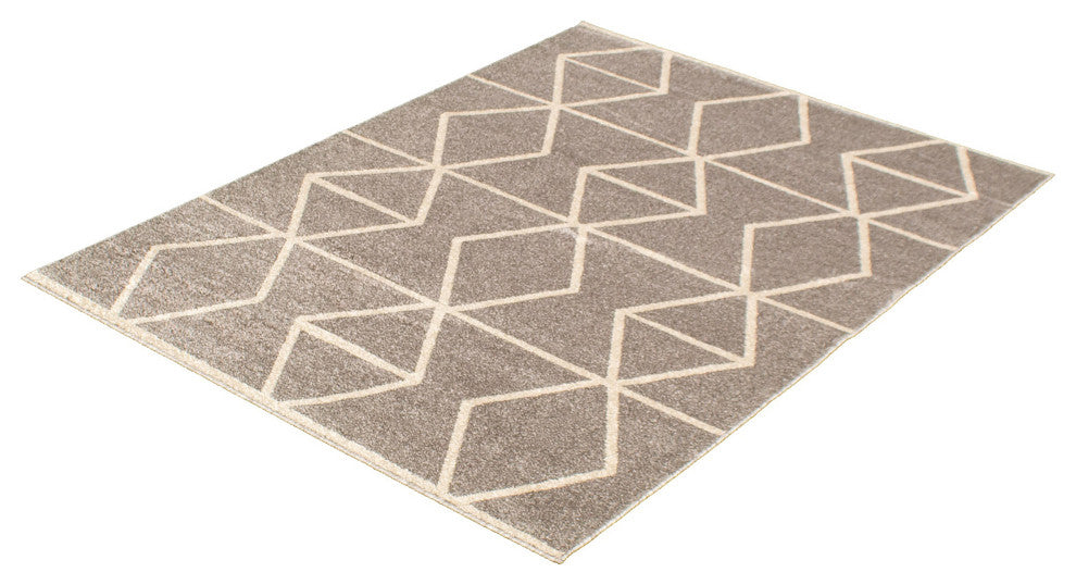 Ana eCarpetGallery Area Rug, Gray-Ivory, 7'10"x10'2"
