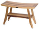 Ecodecors Satori Eastern Style Earthyteak Shower Bench, 28", With Shelf