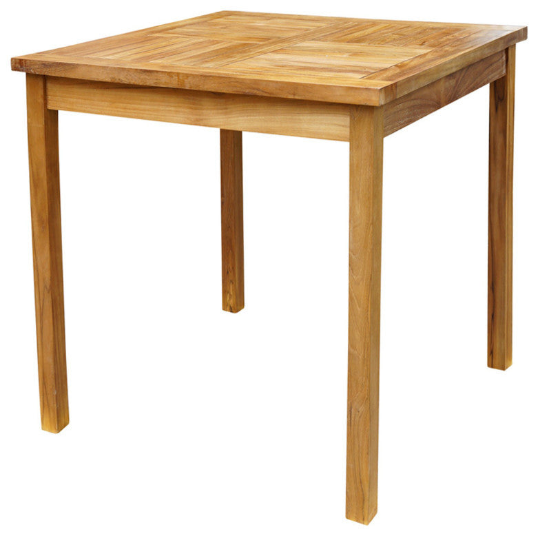 Teak Wood Havana Outdoor Patio Bar Table, 27" made from A-Grade Teak Wood