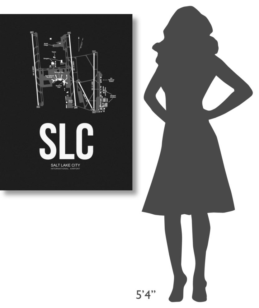 "Salt Lake City Airport Black" Fine Art Print