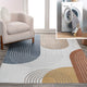 Arches Contemporary Minimalist Machine-Washable Multi 4 ft. x 6 ft. Area Rug