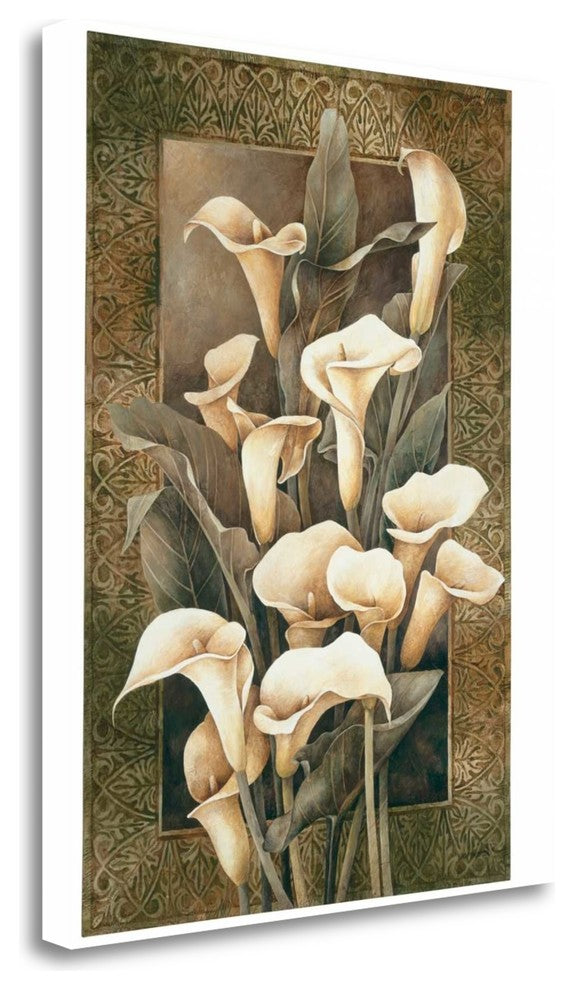 "Golden Calla Lilies" By Linda Thompson, Giclee Print on Gallery Wrap Canvas