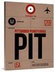 "PIT Pittsburgh Luggage Tag 1" Fine Art Print