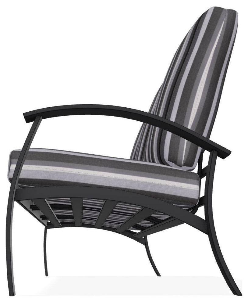 Belle Isle Cushion 3-Seat Outdoor Sofa, Sensory Granite/Black