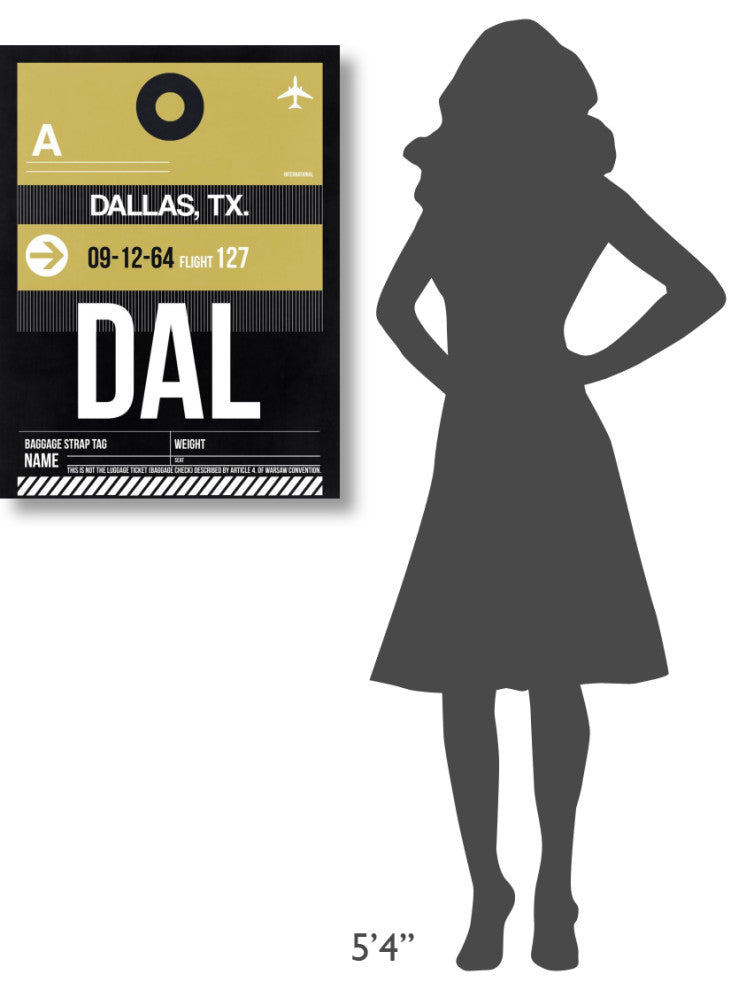 "DAL Dallas Luggage Tag 2" Fine Art Print