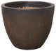 19" H Gunmetal Round Ceramic Planter