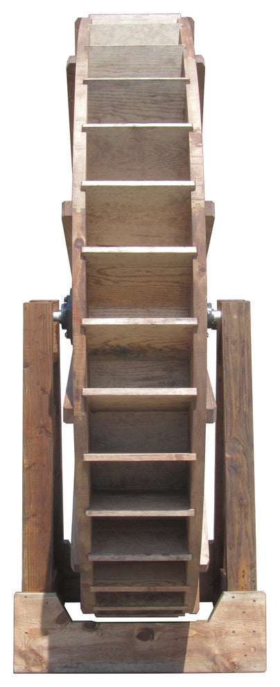 SamsGazebos 8-foot Craftsman Style Wood Water Wheel with Stand