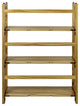3 Shelf Folding Bookcase, Natural, Large, 3 Shelf