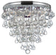 Calypso 3-Light Flush Mount, Polished Chrome and Glass Balls