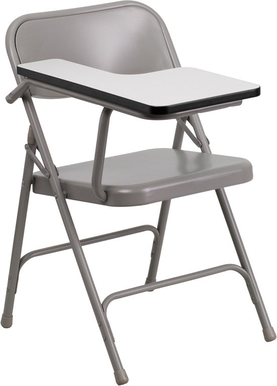 Flash Furniture Premium Steel Folding Chair with Right Hand Tablet Arm