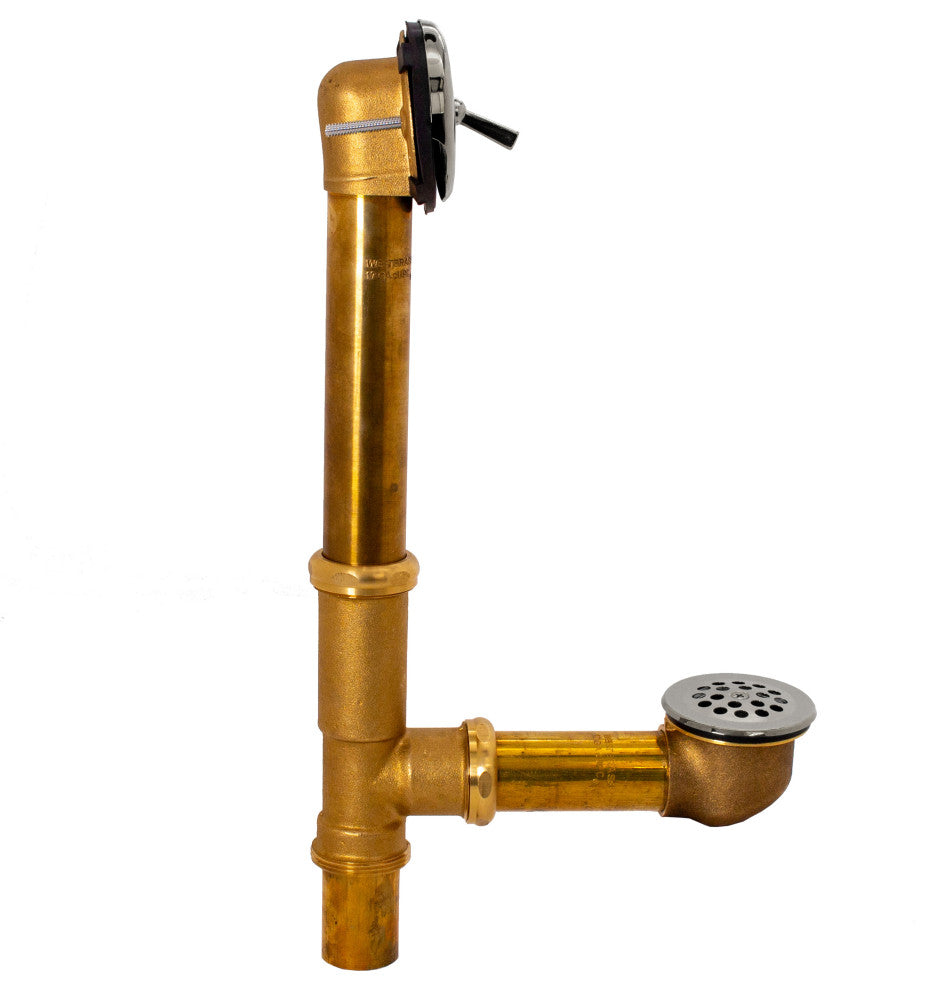 Beehive Grid Bath Waste - 14" Make-Up, 17 Ga. Tubing In Oil Rubbed Bronze, Polished Nickel