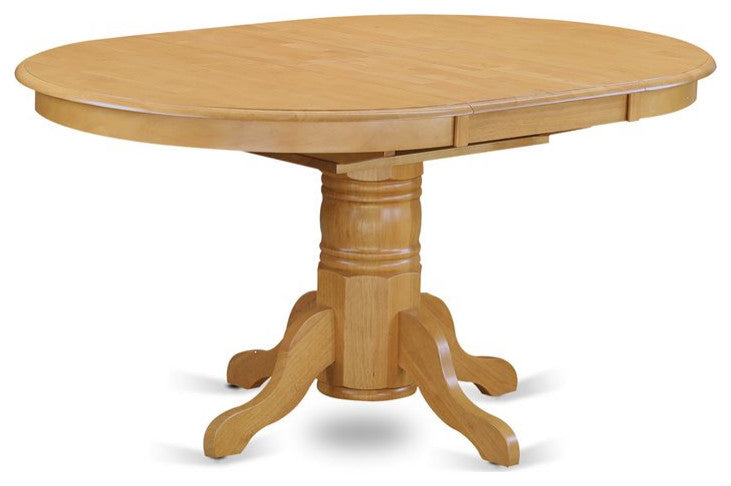 East West Furniture Avon 5-piece Wood Dining Table and Chair Set in Oak