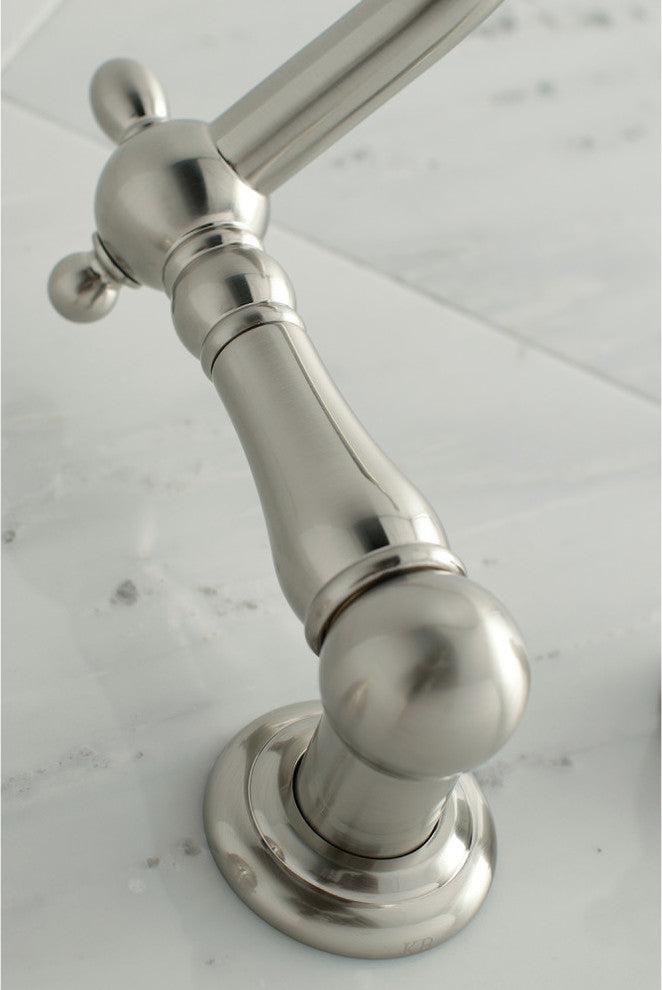 Kingston Brass Wall Mount Tub Faucet, Brushed Nickel