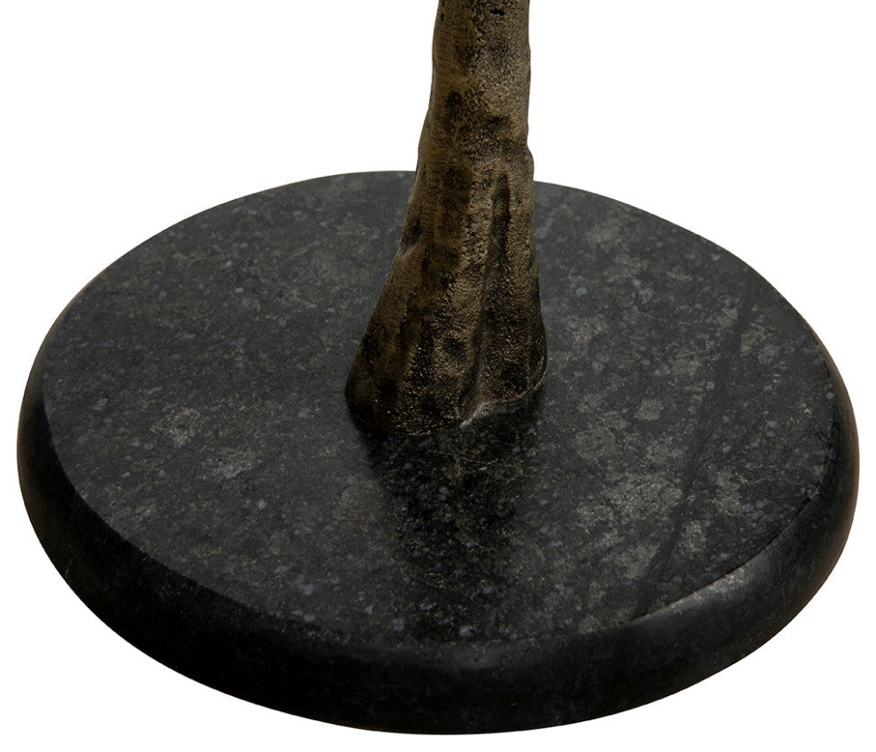 Twigs Aluminum End Table, Deep Gray