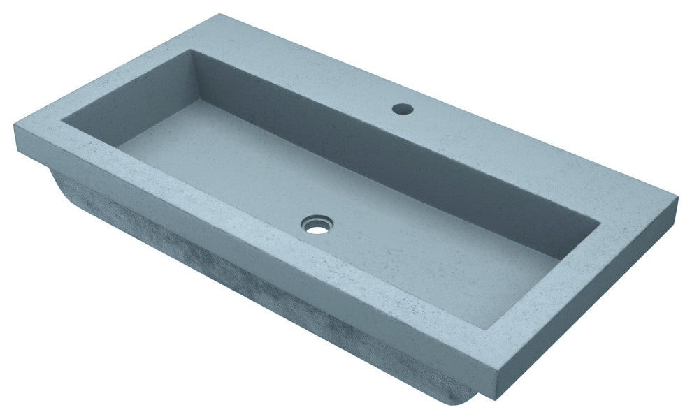 Trough 3619 Bathroom Sink, Ocean, Single Faucet Cutout