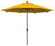 11' Bronze Auto-Tilt Crank Aluminum Umbrella, Pacifica, Yellow