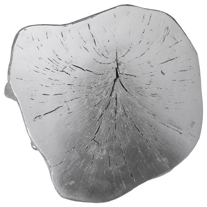 Log Stool, Silver Leaf, Silver, Small