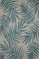 Indoor Outdoor Isle IE-10 Gray Aqua Area Rug by Loloi , 5'-3"x7'-7"