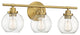 Carson Bathroom Vanity Light, Warm Brass, 3-Light Bath