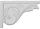 11 3/4"W x 7 3/4"H x 3/4"D Large Acanthus Stair Bracket, Right