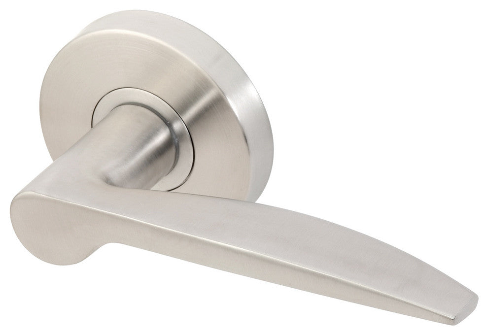Toronto Lever, Tubular Passage, Backset, Satin Stainless Steel, 2-3/8" Backset
