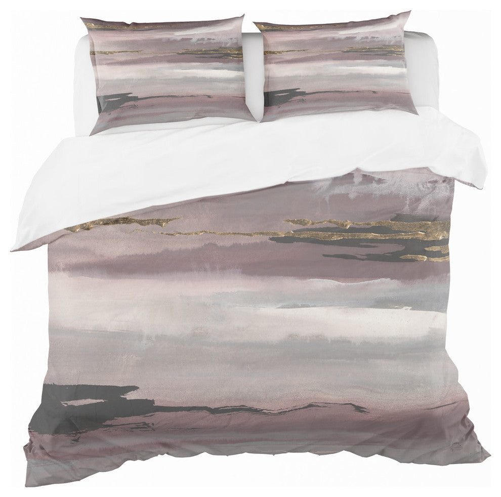 Purple Glam Storm Ii Glam Duvet Cover Set, Twin