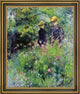 Pierre Auguste Renoir Conversation in a Rose Garden Framed Canvas Print, 20"x25"