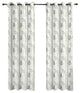 Olivia 2PC Grommet Embroidered Lined Panels, White, 104"x84"