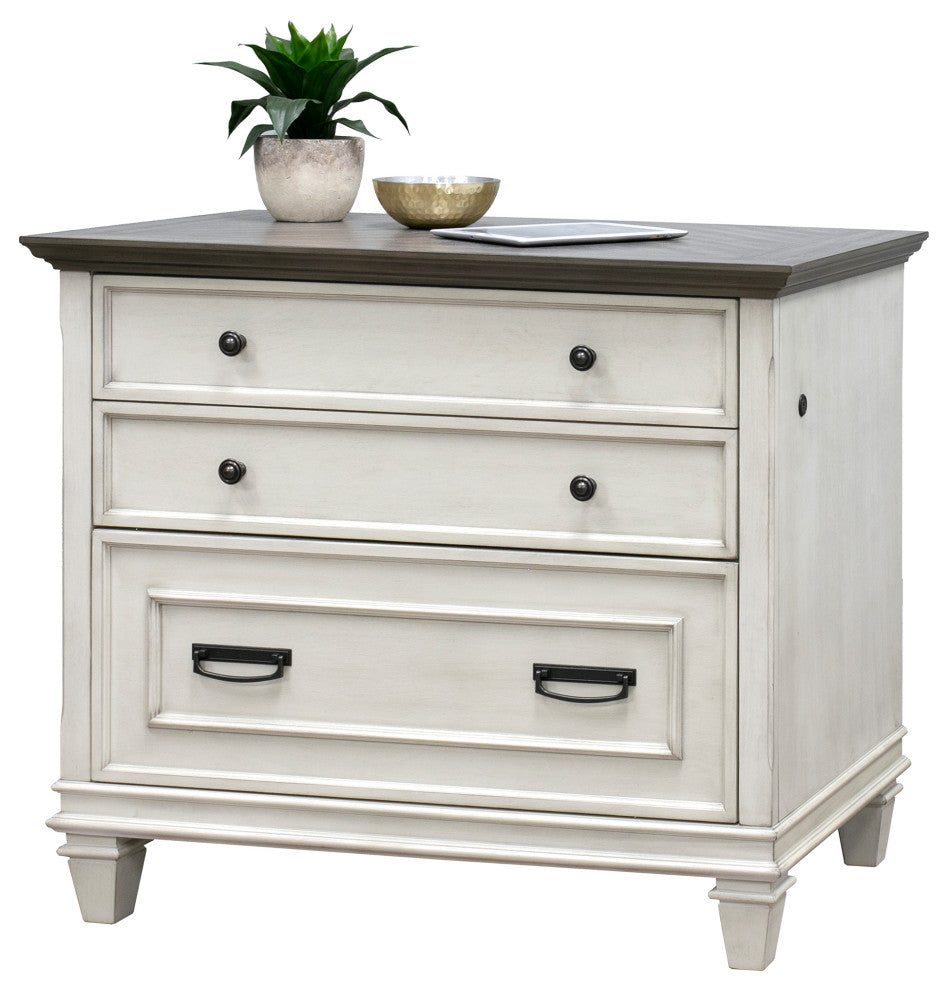 Martin Furniture Hartford Lateral File Cabinet, White