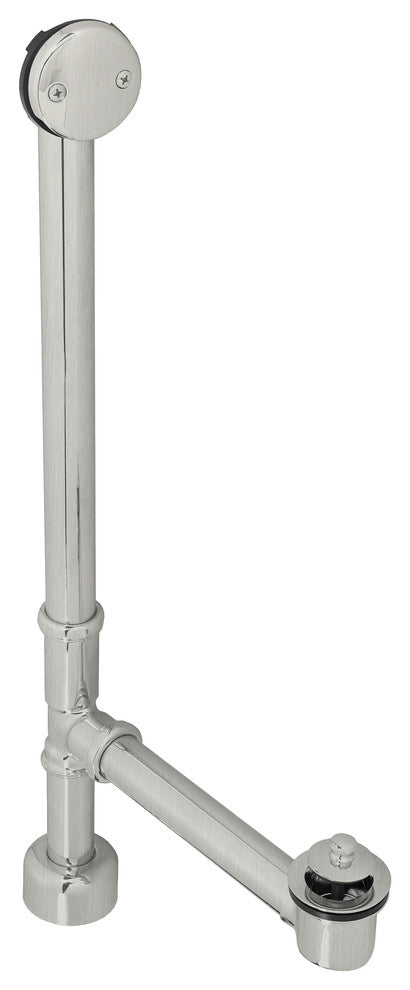 Twist & Close Bath Waste - 22" Make-Up, 17 Ga. Tubing In Oil Rubbed Bronze, Satin Nickel