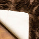 Plush and Soft Faux Sheepskin Fur Shag Area Rug, Dark Brown, 4' X 6'