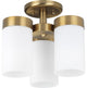 Elevate 3-Light Flush Mount, Brushed Bronze