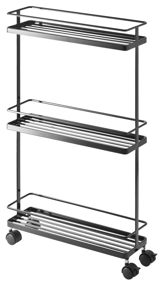 Tower Rolling Kitchen Storage Cart, Black