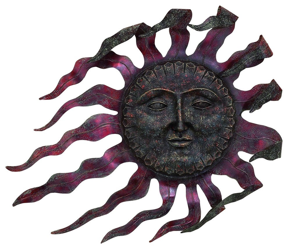 Windswept Sun Face Wall Plaque
