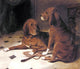 William Luker Two Hounds in a Great Hall - 20" x 25" Premium Canvas Print
