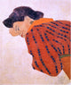 Egon Schiele Reclining Woman with Red Blouse - 20" x 25" Premium Canvas Print
