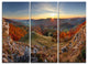 "Majestic Sunset in Mountain Landscape" Metal Wall Art, 3 Panels, 36"x28"