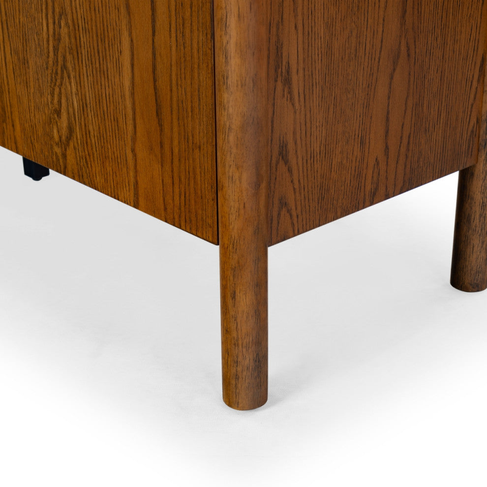 Safavieh Couture Jaylessa Wood 3 Door Sideboard, Medium Oak