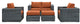Canvas Tuscan Summon 5-Piece Outdoor Patio Sunbrella Sectional Set