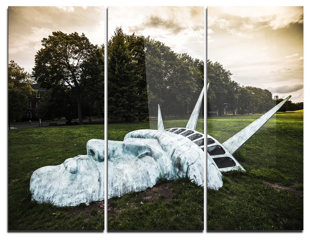 "Statue of Liberty" Photography Metal Wall Art, 3 Panels, 36"x28"